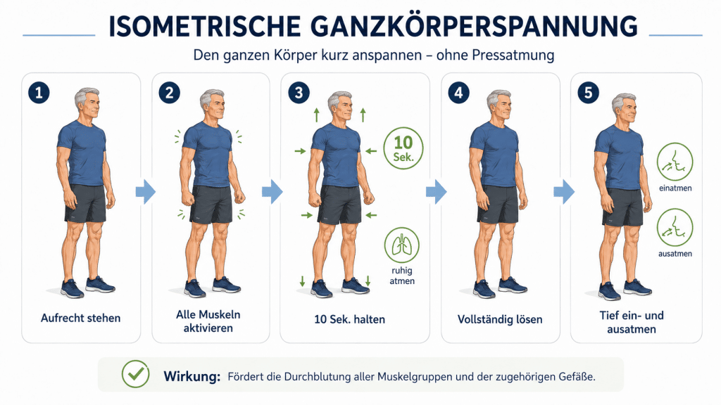 Blutgefäß-Training nach Toshiro Iketani – Das vergessene Gefäßsystem aktivieren und jung bleiben 6 Isometrische Ganzkoerperspannung