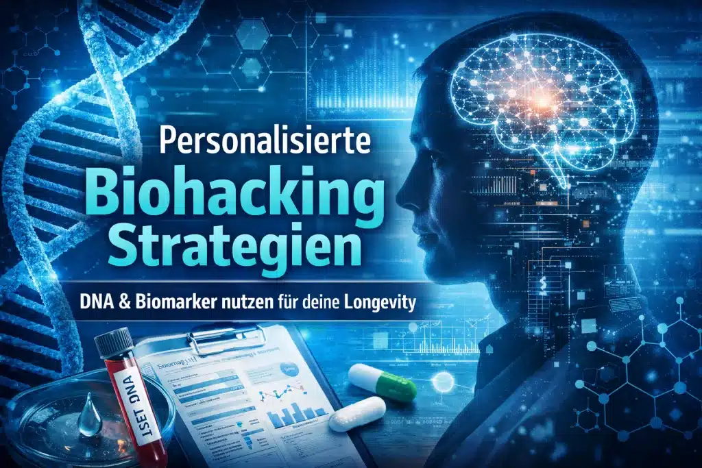 Personalisierte Biohacking-Strategien: Wie du Biohacks auf deine DNA und Biomarker abstimmst 5 Personalisierte Biohacking Strategien mit DNA, Biomarkern und Gehirnvisualisierung zur Optimierung von Gesundheit und Longevity